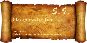 Steigervald Ida névjegykártya